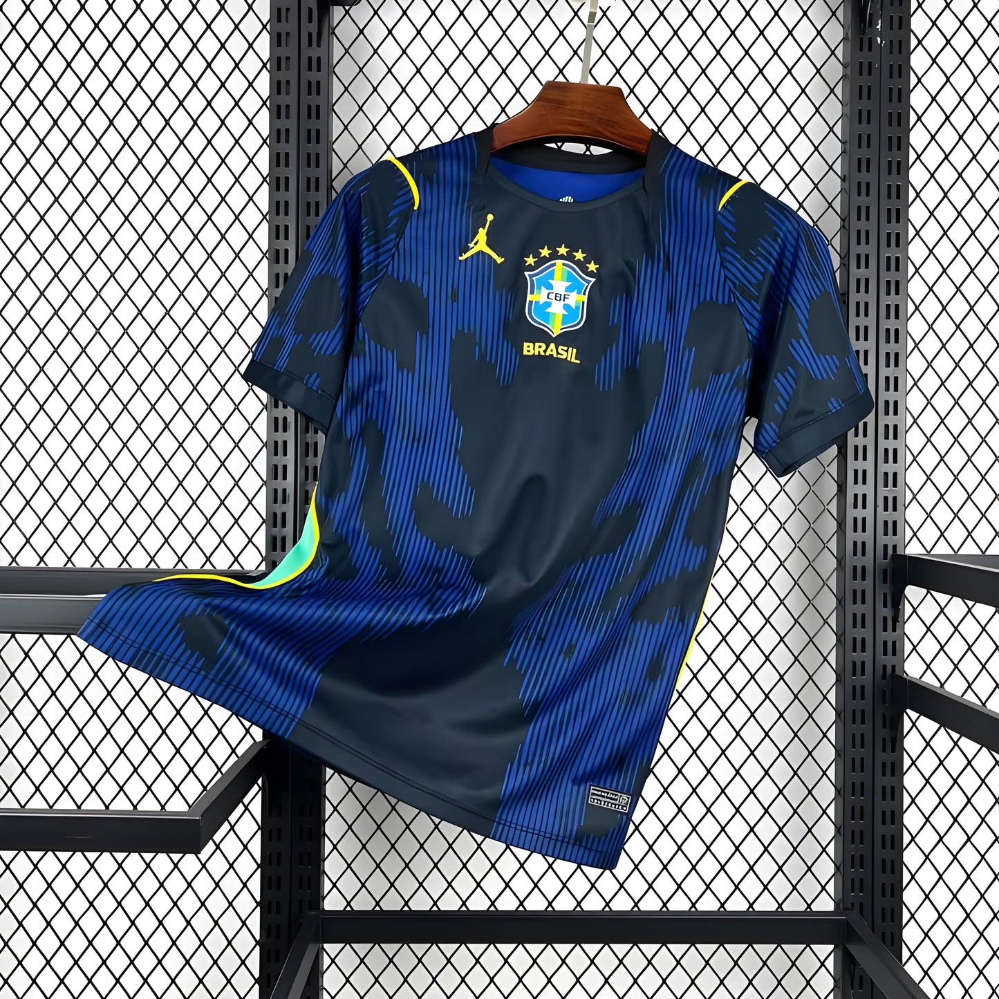 Brazil Midnight Pulse Jersey β Black & Electric Blue Edition