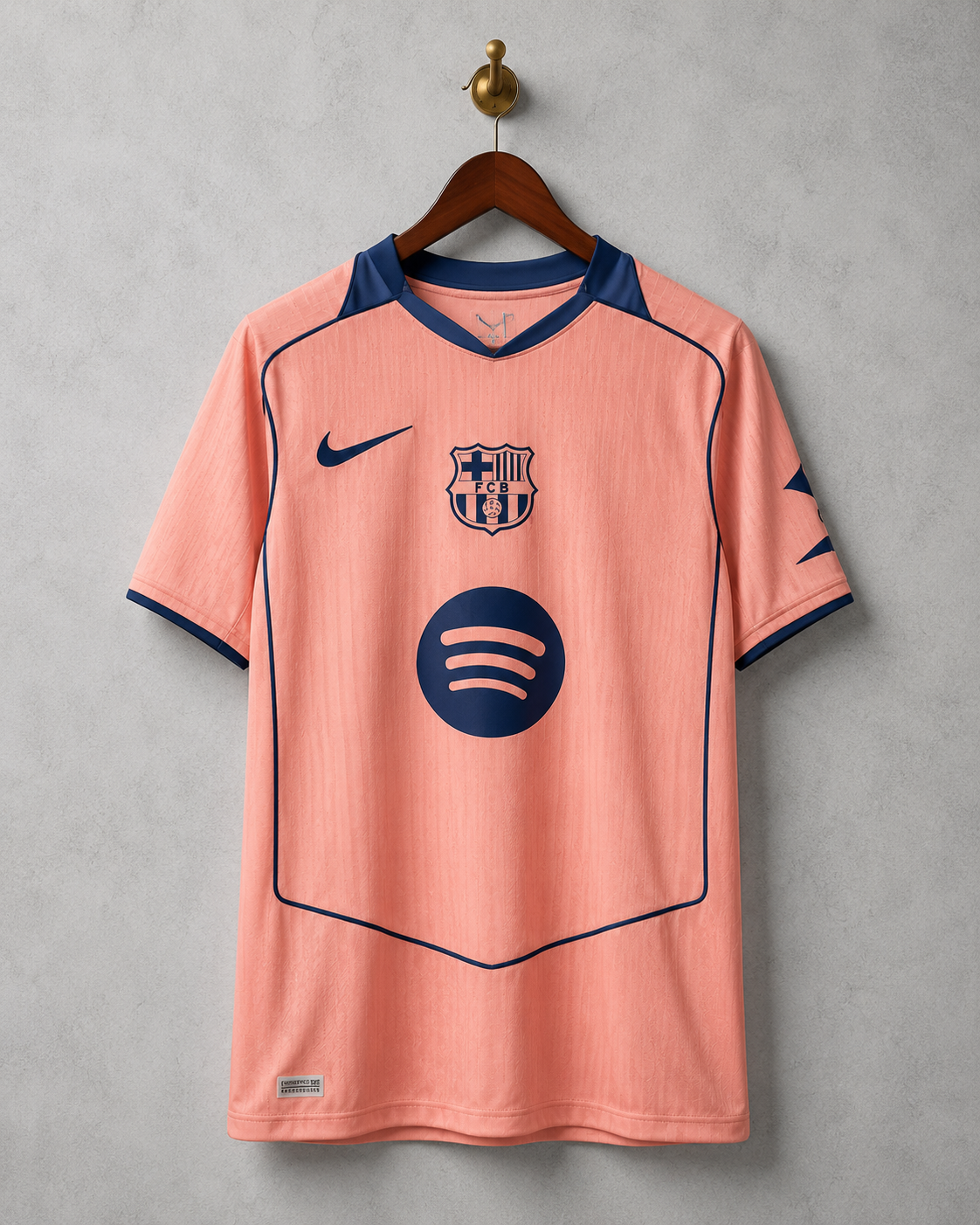 Barcelona Training Jersey and Shorts Set (Peach Color)