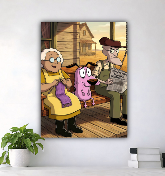 COURAGE THE COWARDLY DOG | CARTOON WALL ART | PREMIUM PRINT