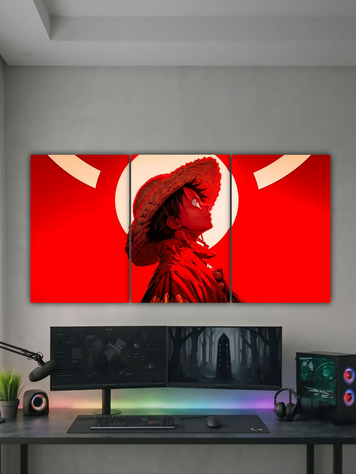 LUFFY STRAW HAT HERO || SPLIT POSTER