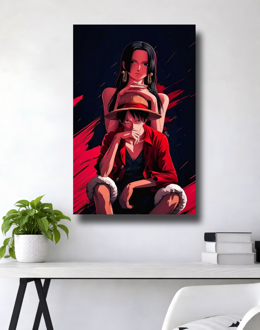 Monkey D. Luffy  | One Piece Red Poster | Anime Night Aesthetic