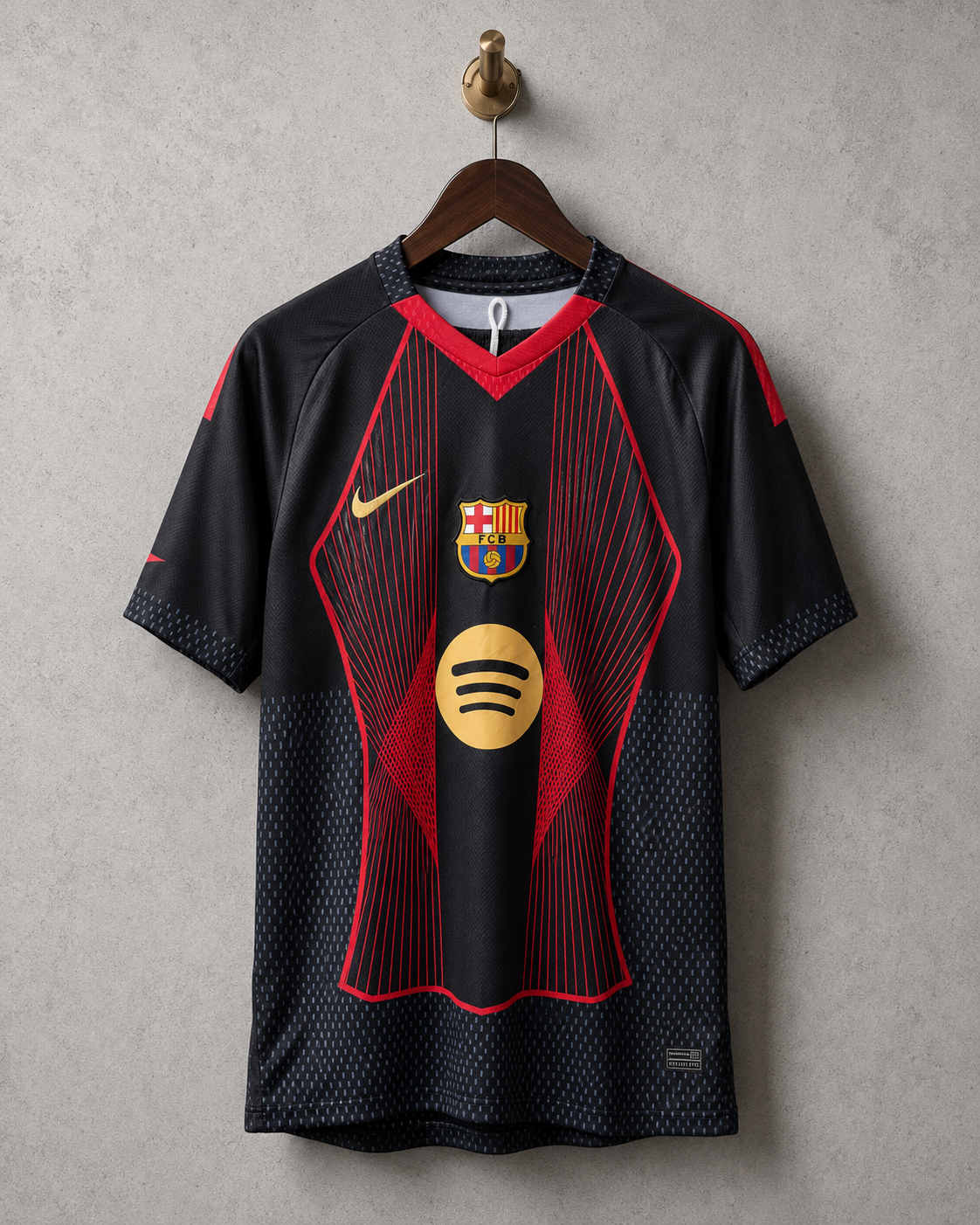 Barcelona Concept Black & Red Football Jersey & Shorts Combo