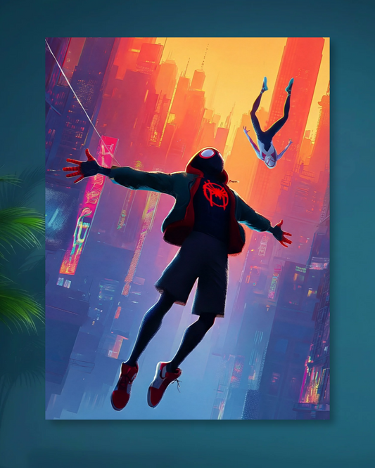 SPIDER MAN| SPIDER MAN INTO THE SPIDER VERSE| MILES MORALES &GWEN STACY| SWING THROUGH THE CITY