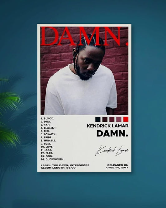 KENDRICK LAMAR|DAMN.|ALBUM|AUTOGRAPH