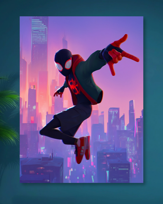 SPIDER MAN| MILES MORALES| SPIDER MAN INTO THE SPIDER VERSE| PURPLE CITY