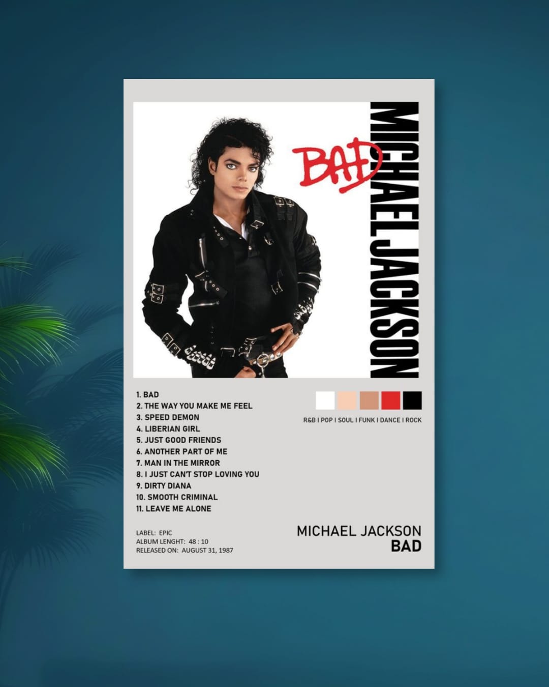 MICHAEL JACKSON| BAD| TRACKLIST