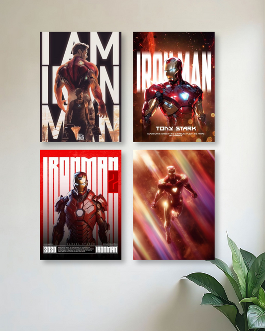 IRON MAN | POSTER PACK (SET OF 4) | PREMIUM PRINTS