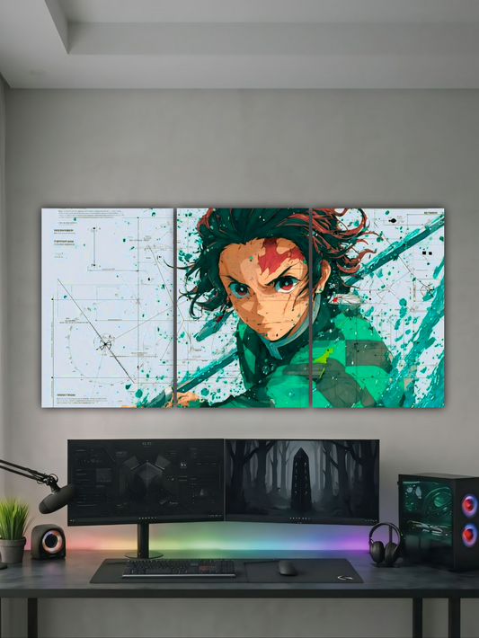 TANJIRO DEMON SLAYER HERO || SPLIT POSTER