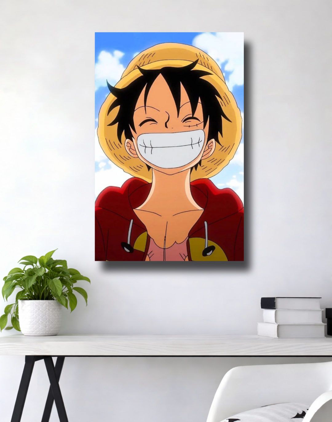 Monkey D. Luffy | Big Grin Smile | One Piece Straw Hat Poster | Happy Anime Art