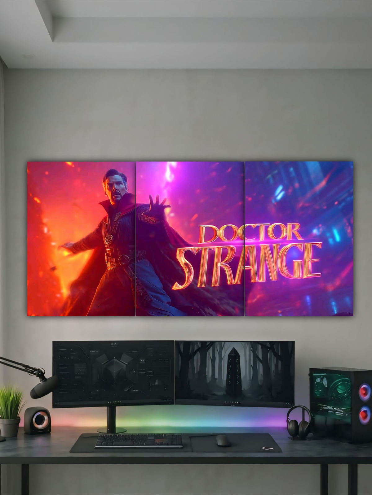 DOCTOR STRANGE MYSTIC HERO || SPLIT POSTER
