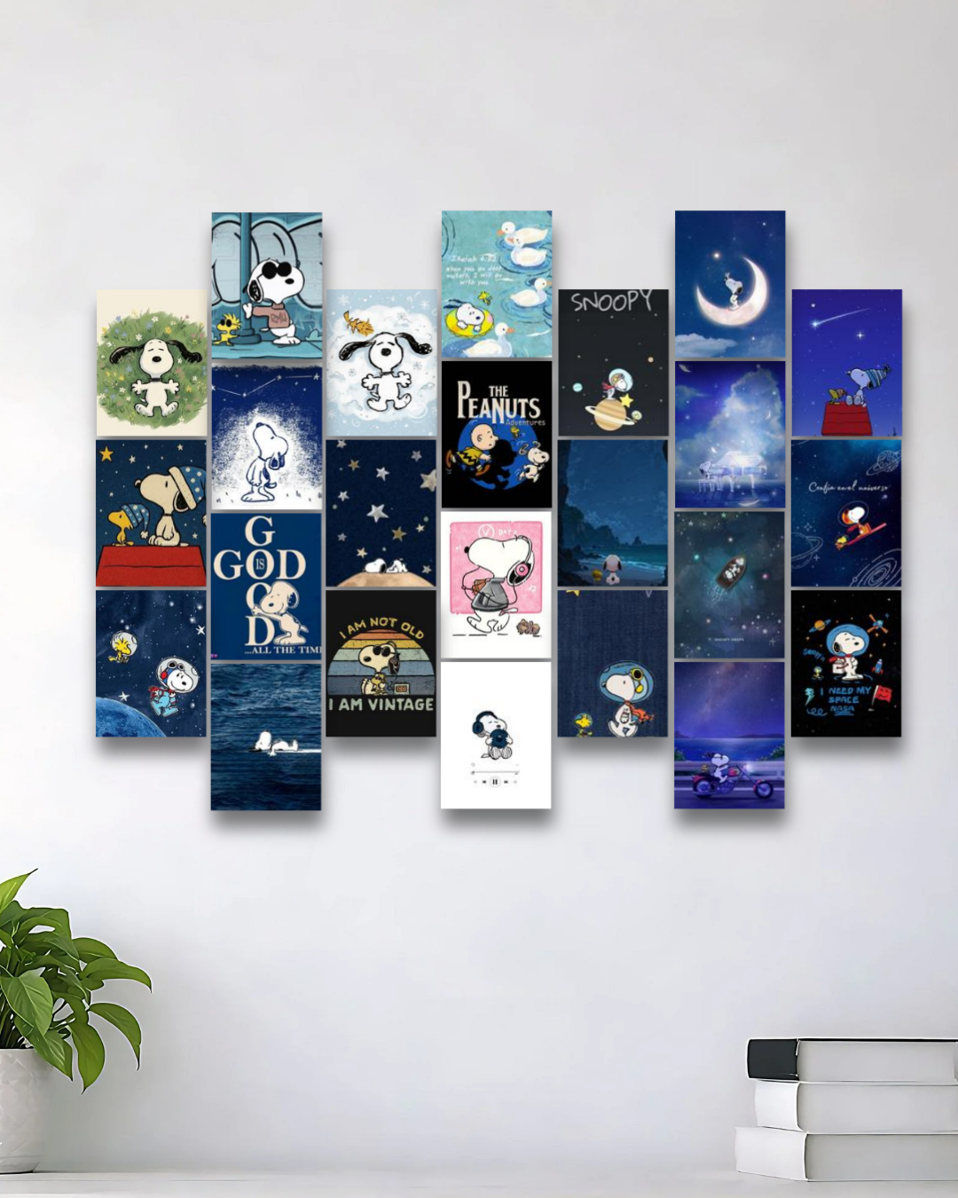 SNOOPY & PEANUTS AESTHETIC WALL COLLAGE MINI POSTER | 24 PACKS