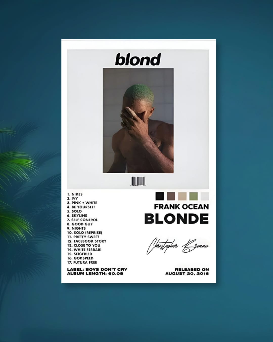 FRANK OCEAN|BLONDE|ALBUM|AUTOGRAPH