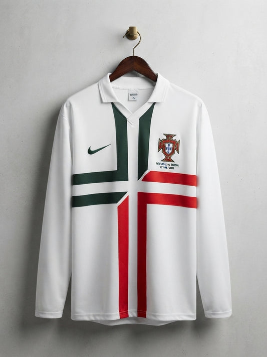 Portugal white full sleeves jersey